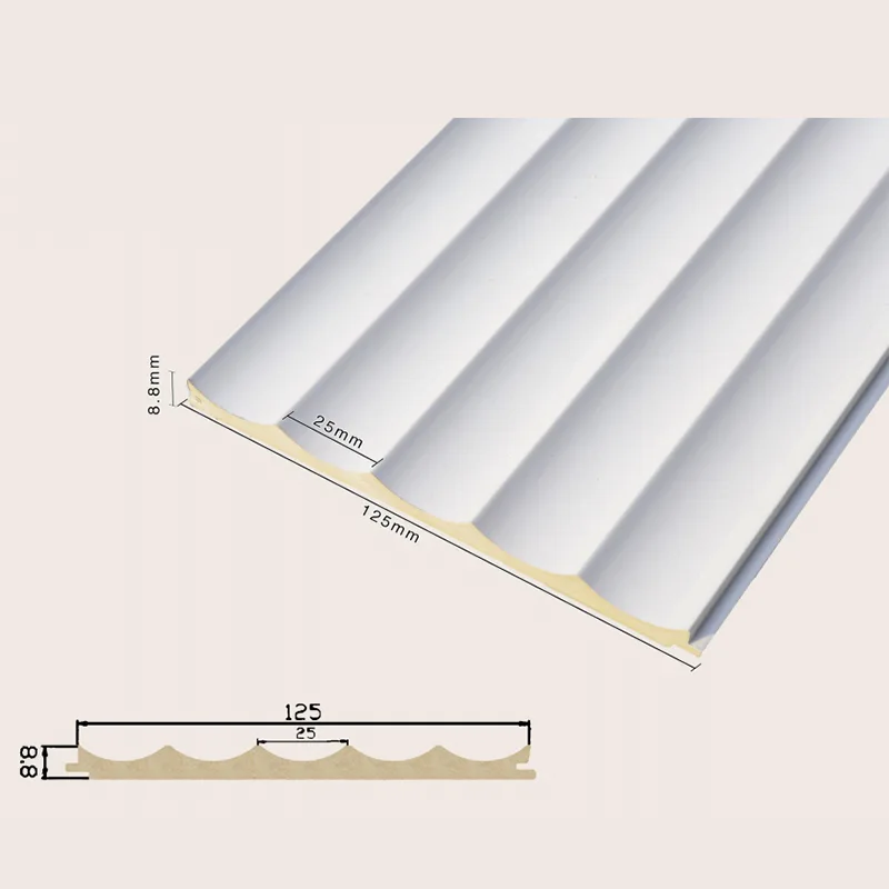 125 Tömör süllyesztett 5 rácsos hornyolt falpanel